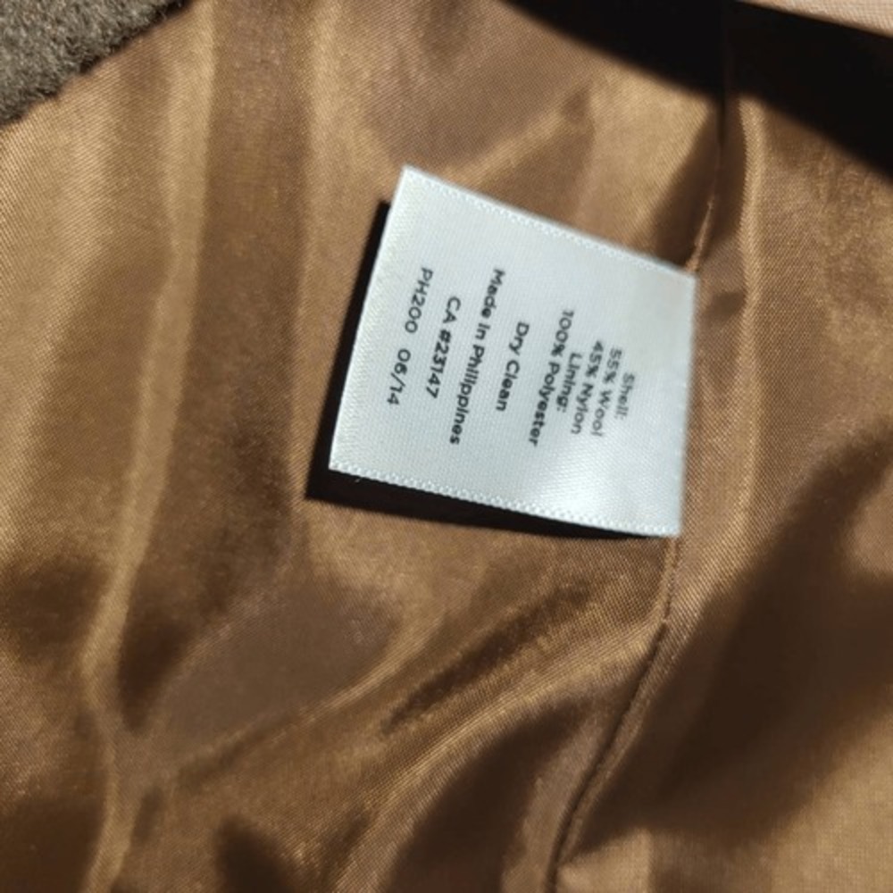 Talbots Woman Wool Blend Skirt Zip Pockets ALine Mini Size 18W‎ Khaki Brown - Picture 8 of 10